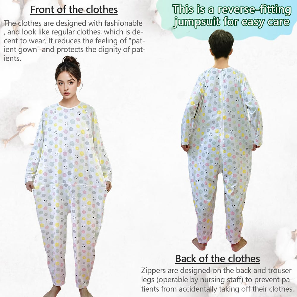 Siomlana jumpsuit loose waist design relieves pressure and supports gentle movement