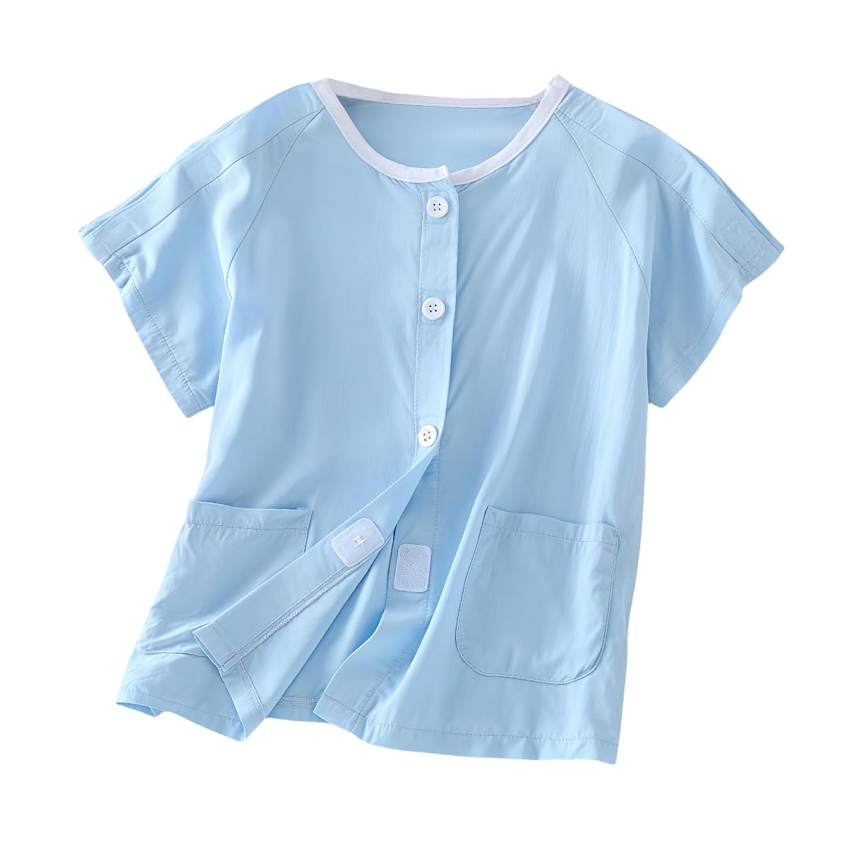Siomlana children's tear-away shirt front-open design enabling easy dressing.
