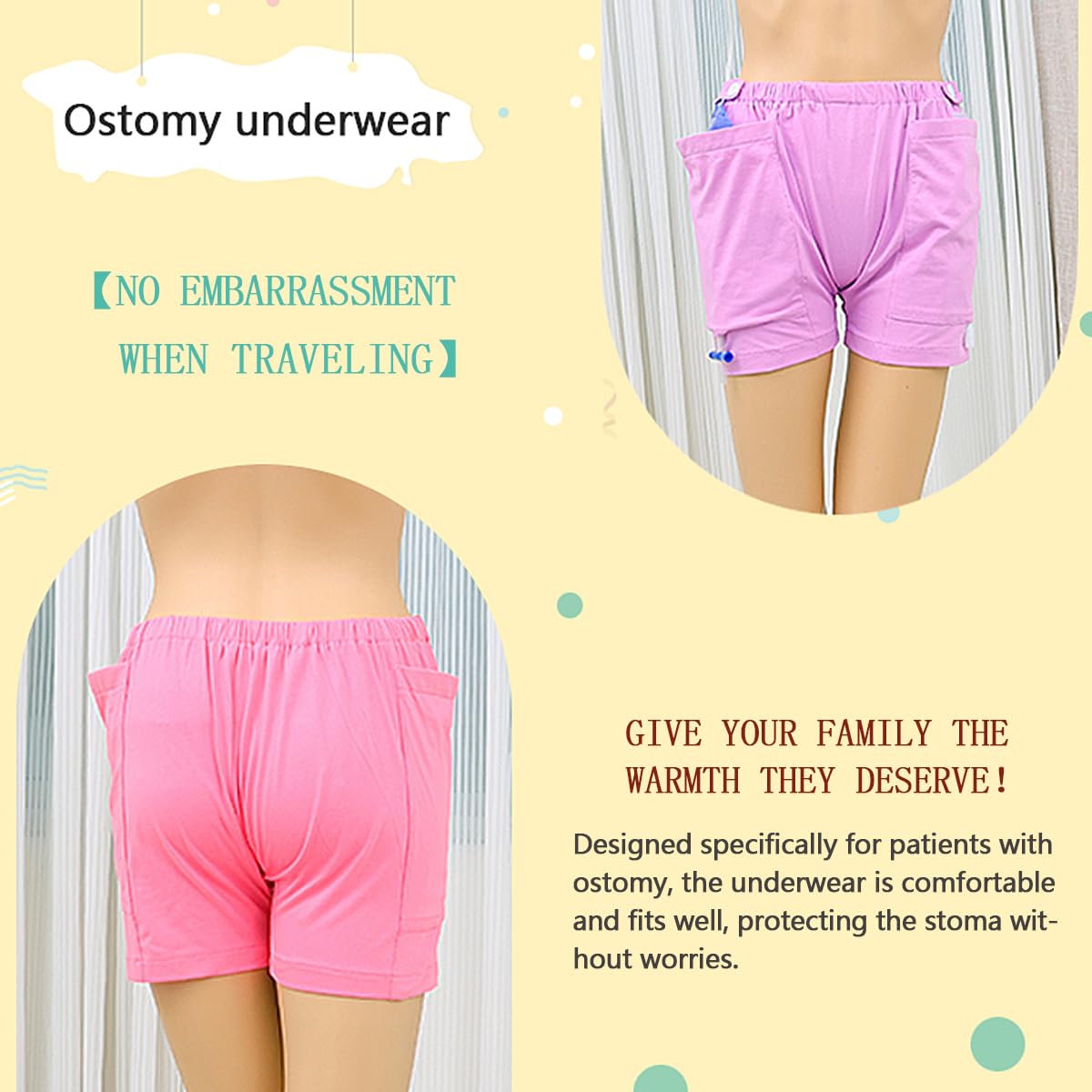 Siomlana fistula pants catheter fix buckle keeps the catheter steady.