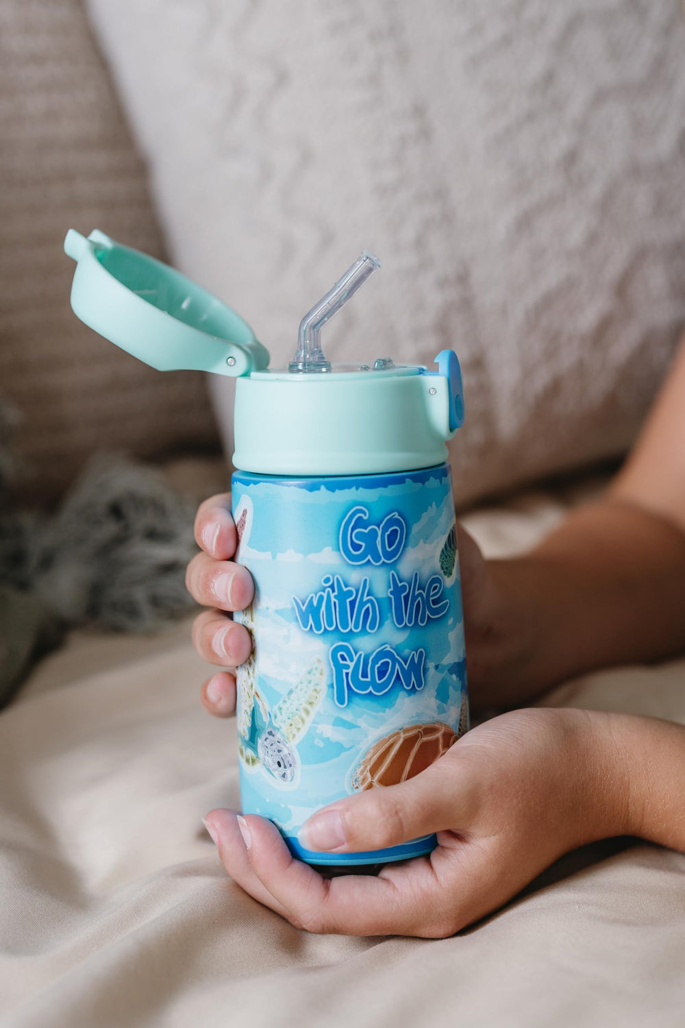 SIP WITH ME BPA-free metal bottle provides durable hydration