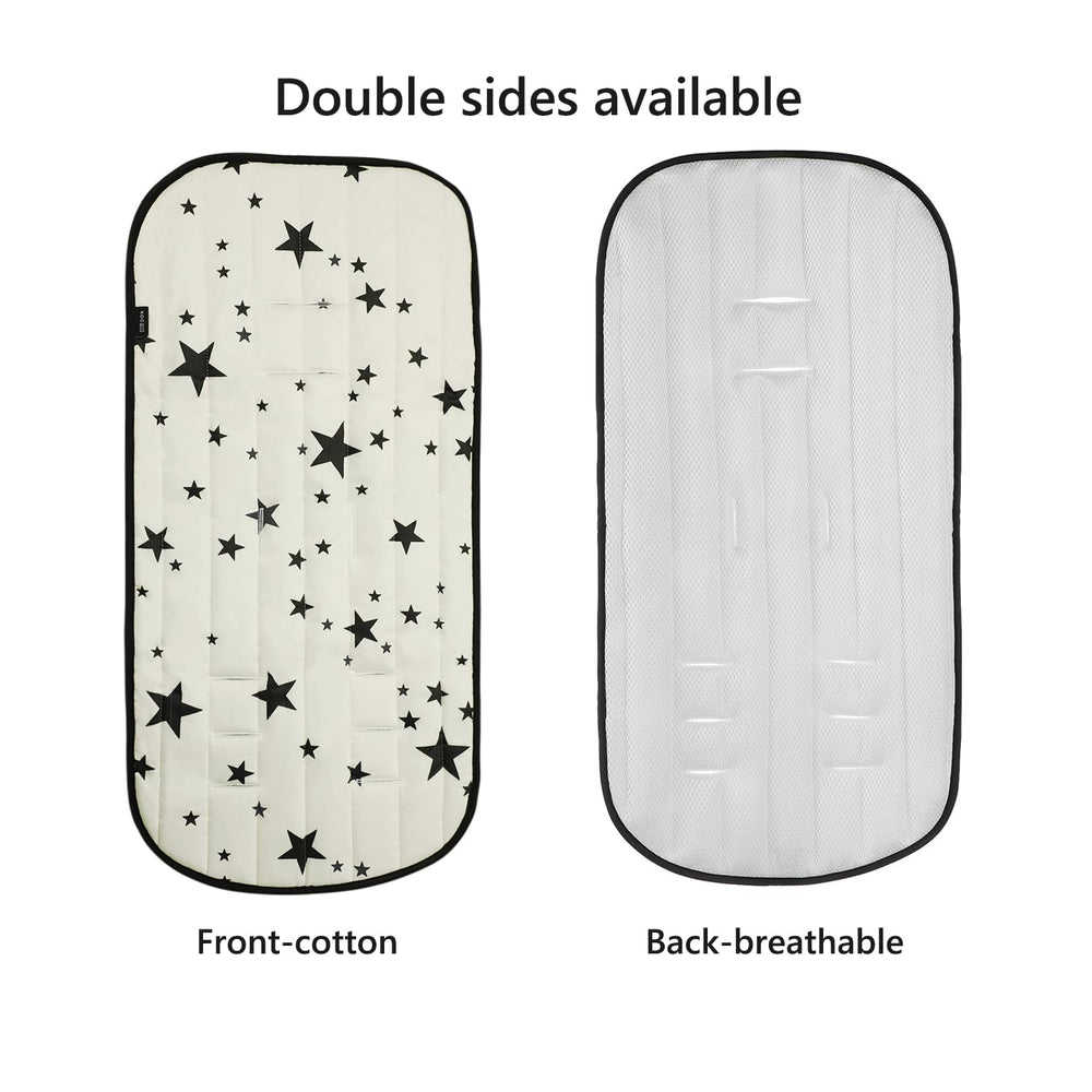SIQITECHNO universal stroller seat cushion back view showing breathable mesh