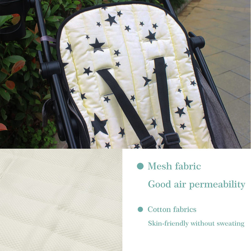 SIQITECHNO universal cushion beige stars pattern for cozy rides