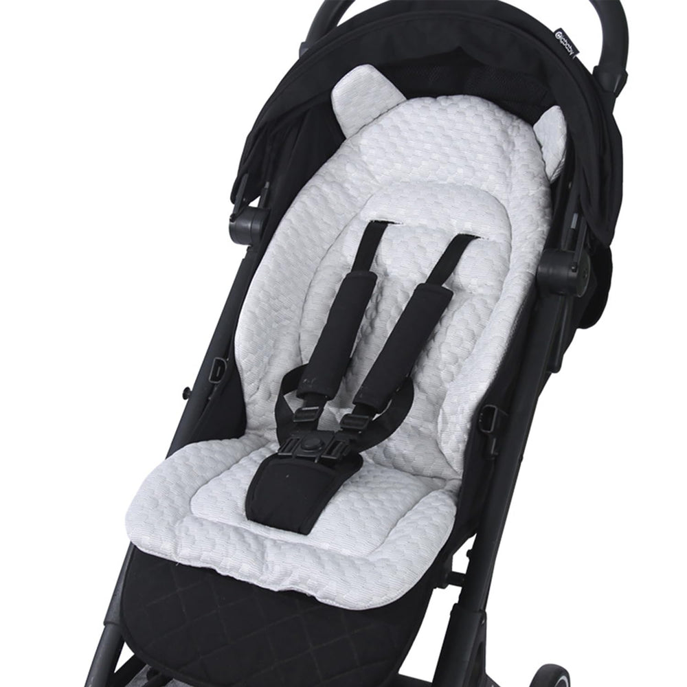 SIQITECHNO universal stroller seat liner showcases a soft cotton surface for baby comfort.