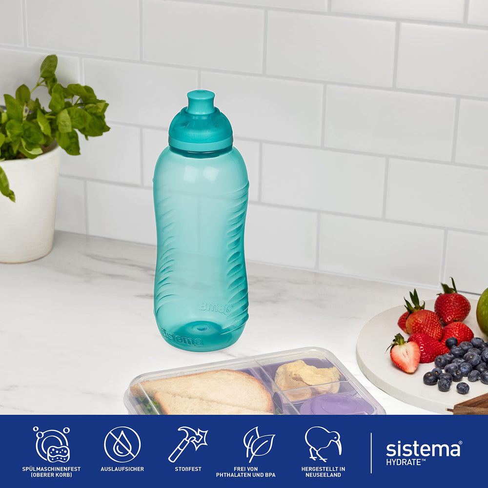Sistema Hydrate bottle compact 11 oz size for easy portability.