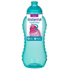 Sistema Hydrate bottle front view demonstrates compact 11 oz capacity for on-the-go hydration.