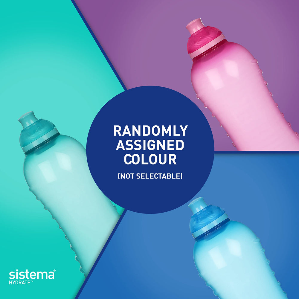 Sistema Hydrate bottle lid open shows hygienic sip without touching the tip.