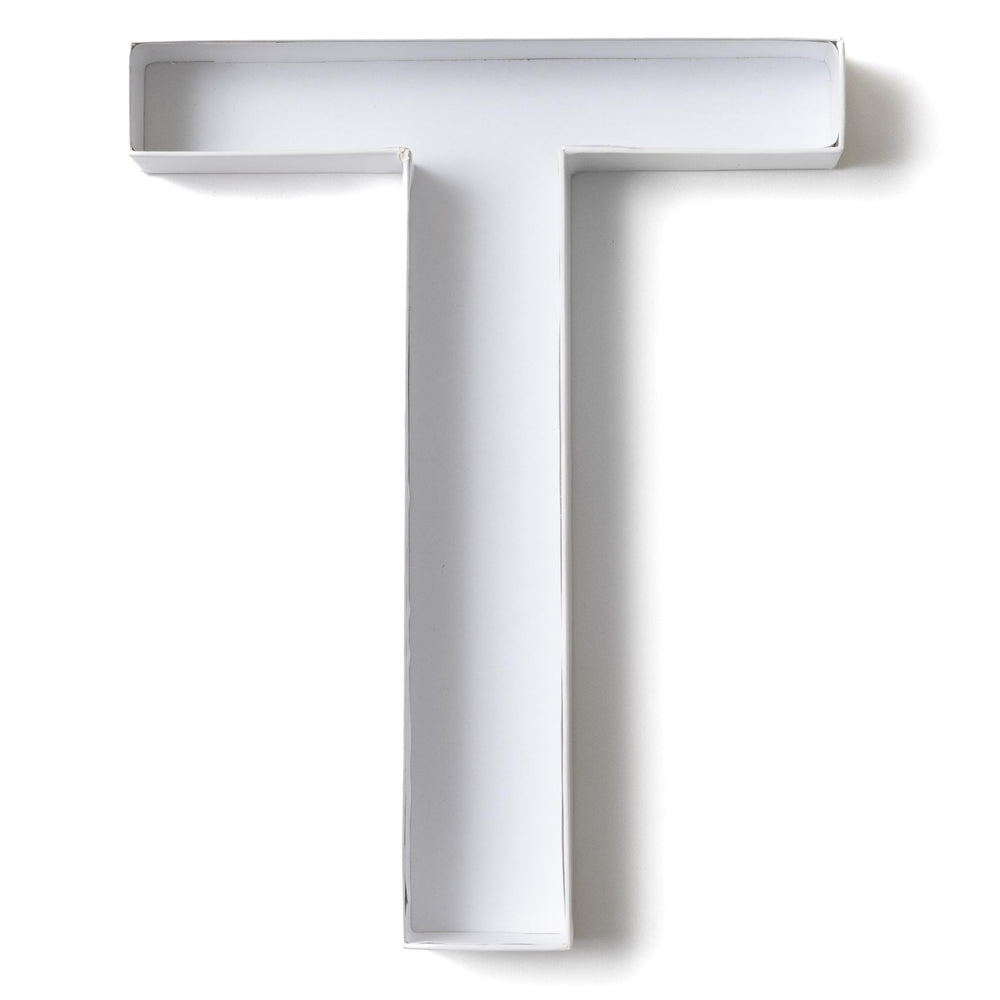 Sisterly Market letter T 12-inch cardboard centerpiece for festive table decor