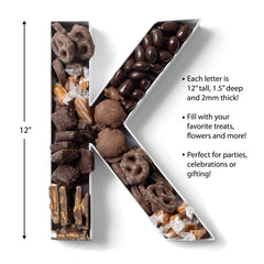 Sisterly Market fillable letter T candy box open to showcase treats