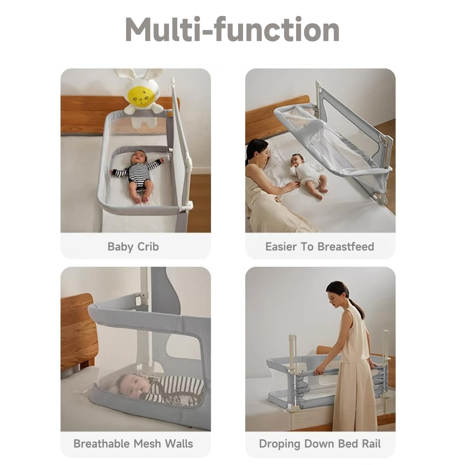 SISTINE Co Sleeper in-bedroom scene shows close, comfortable cosleeping setup