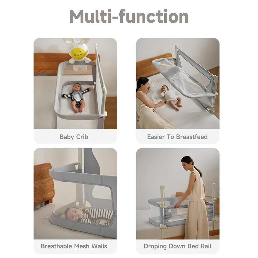 SISTINE Co Sleeper in-bedroom scene shows close, comfortable cosleeping setup