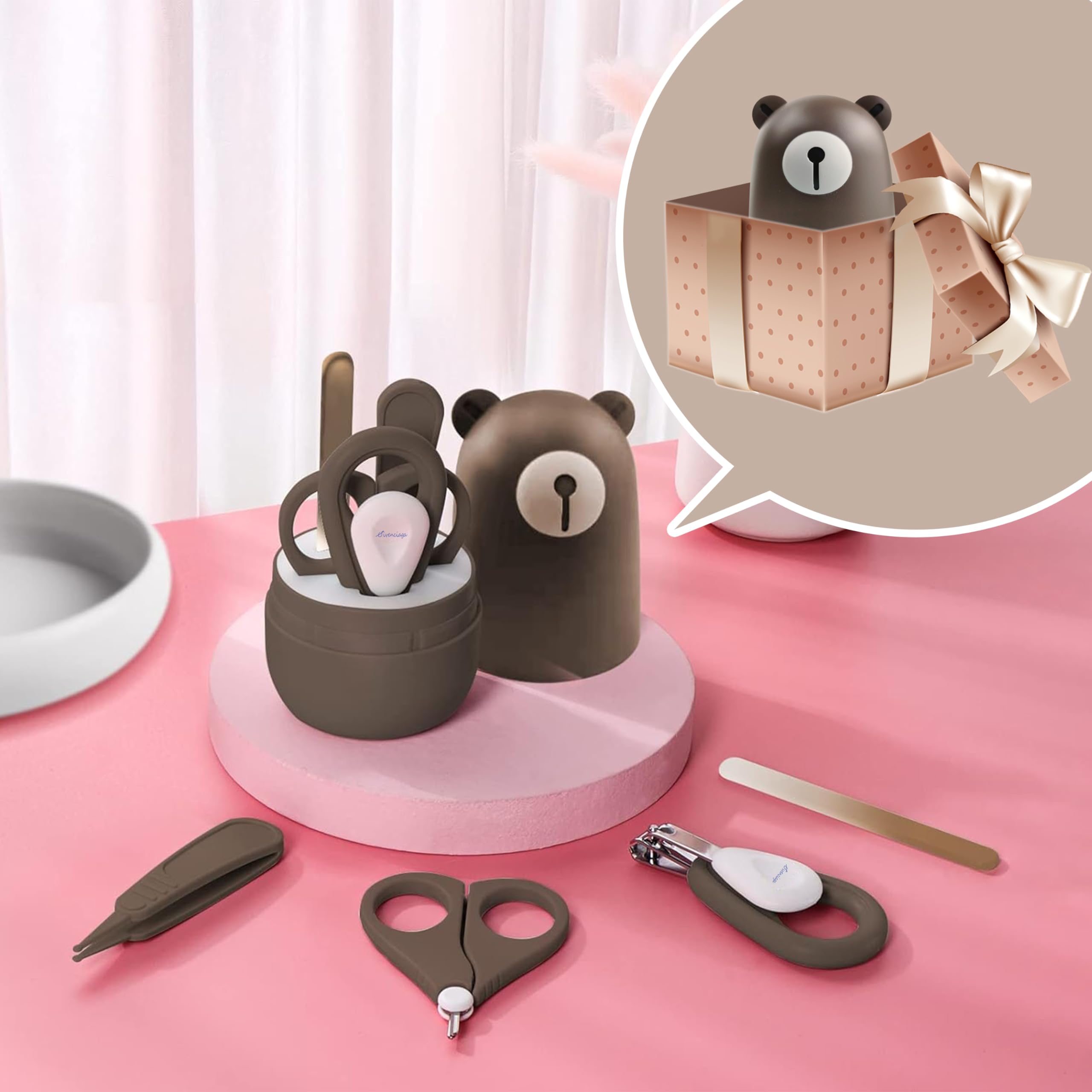 Sivenciaga baby safety scissors with large handle: gentle cuts for tiny nails.
