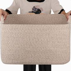 SIXDOVE 65L storage basket full view demonstrates large capacity for blankets and toys