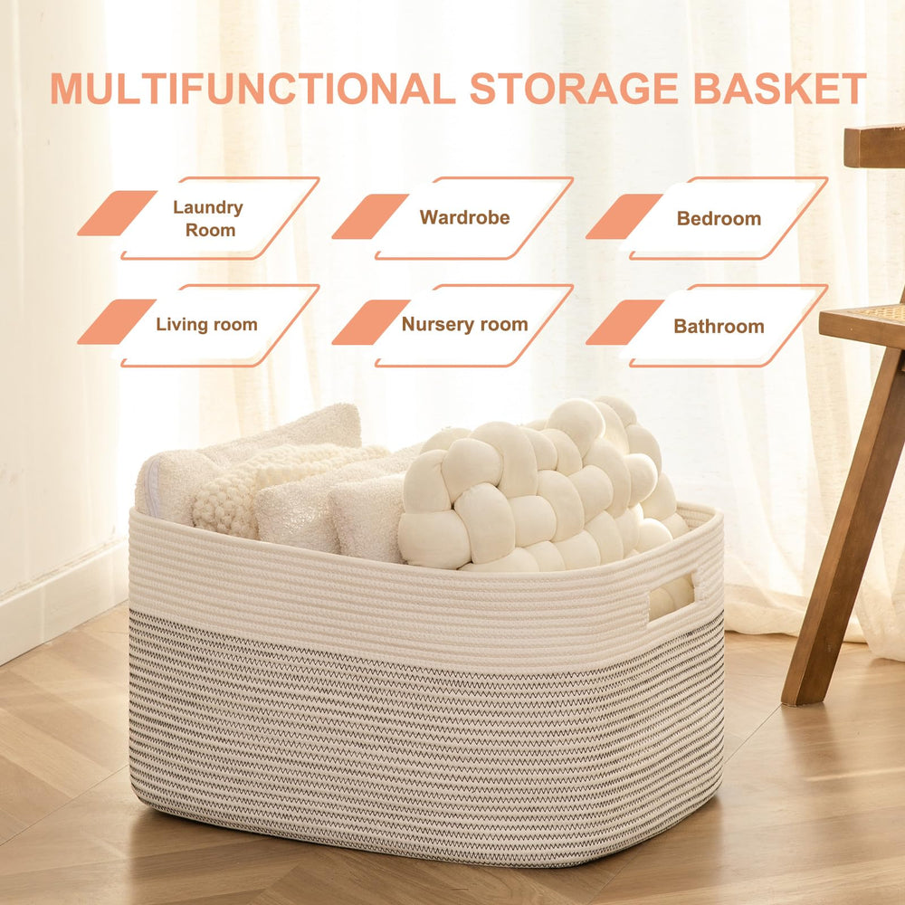 SIXDOVE basket with hidden handles for easy movement.