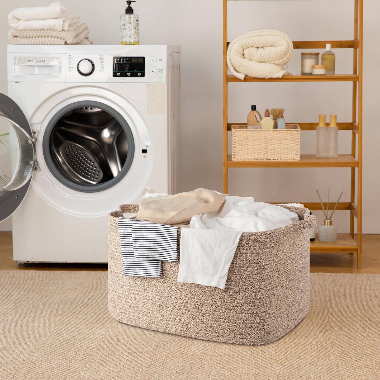 SIXDOVE basket on closet shelf showing easy integration