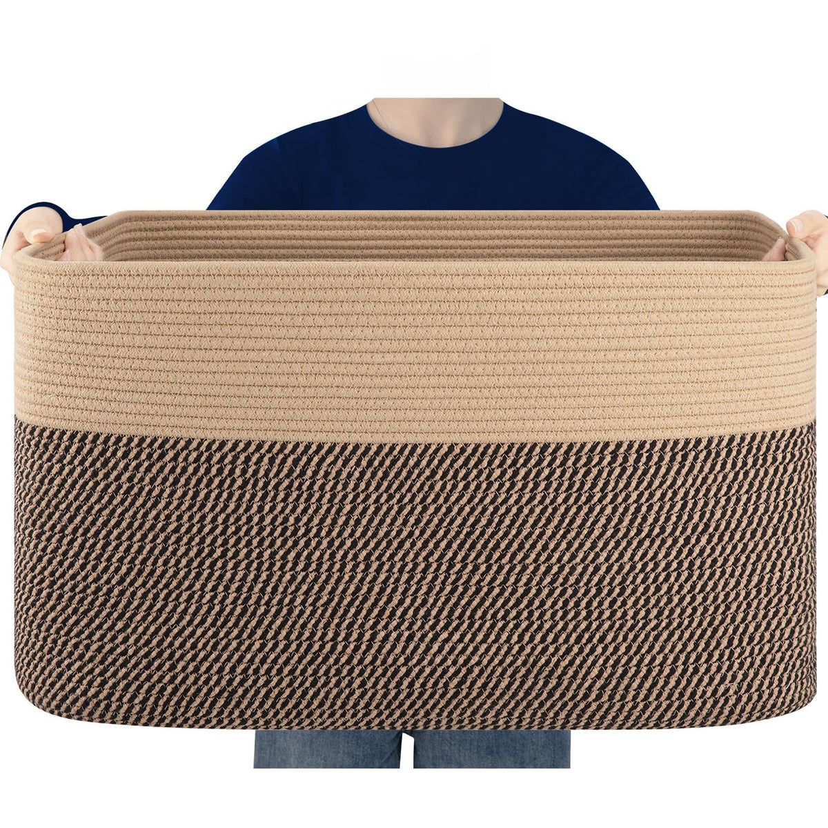 SixDOVE blanket basket 24x16x15 stores blankets and toys neatly.
