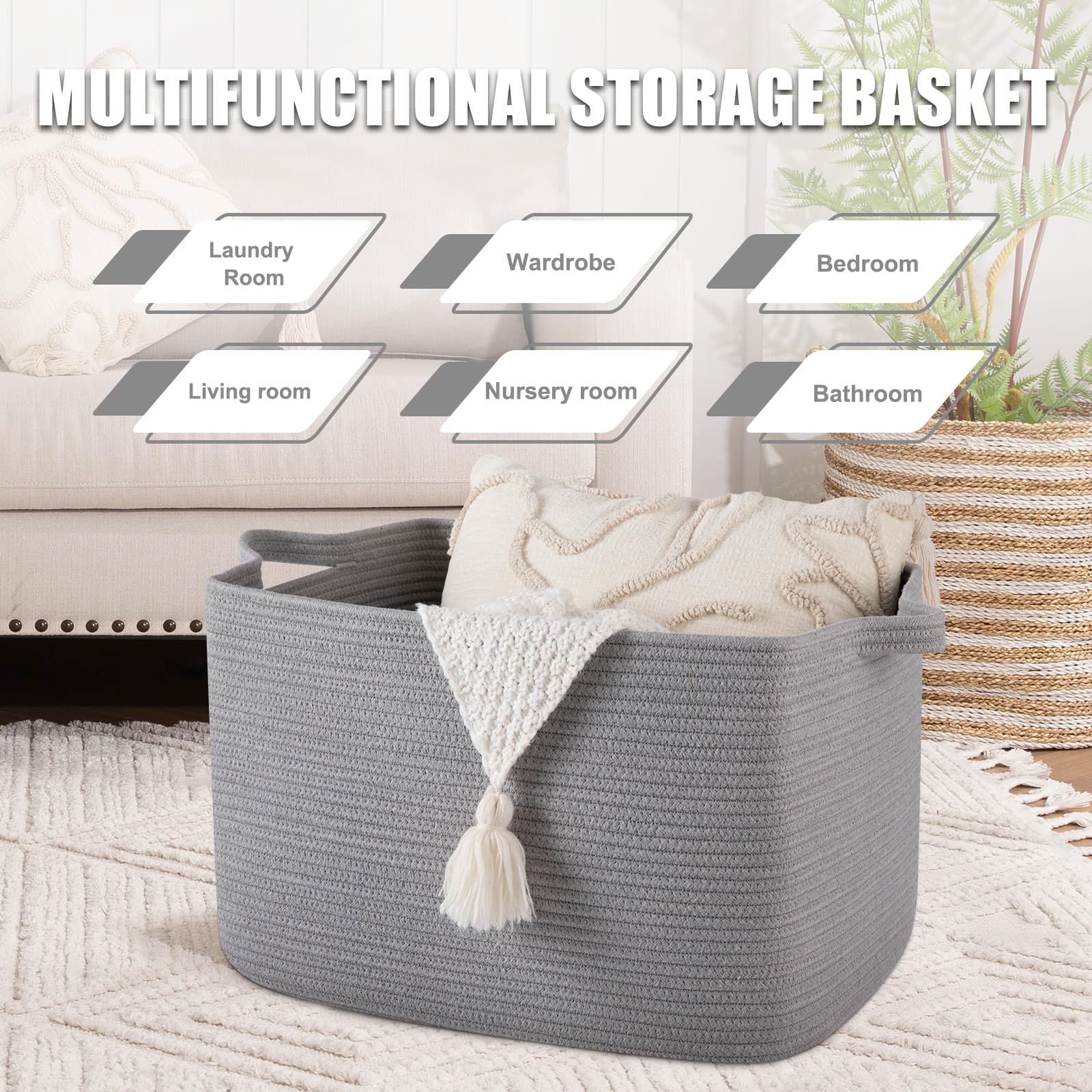 SIXDOVE double-handles design makes carrying the basket easy