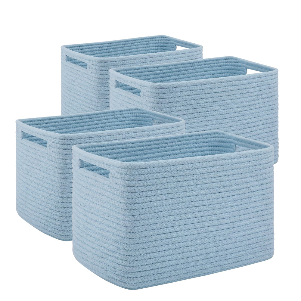 SIXDOVE four-pack storage baskets on a shelf organize items with sturdy cotton rope