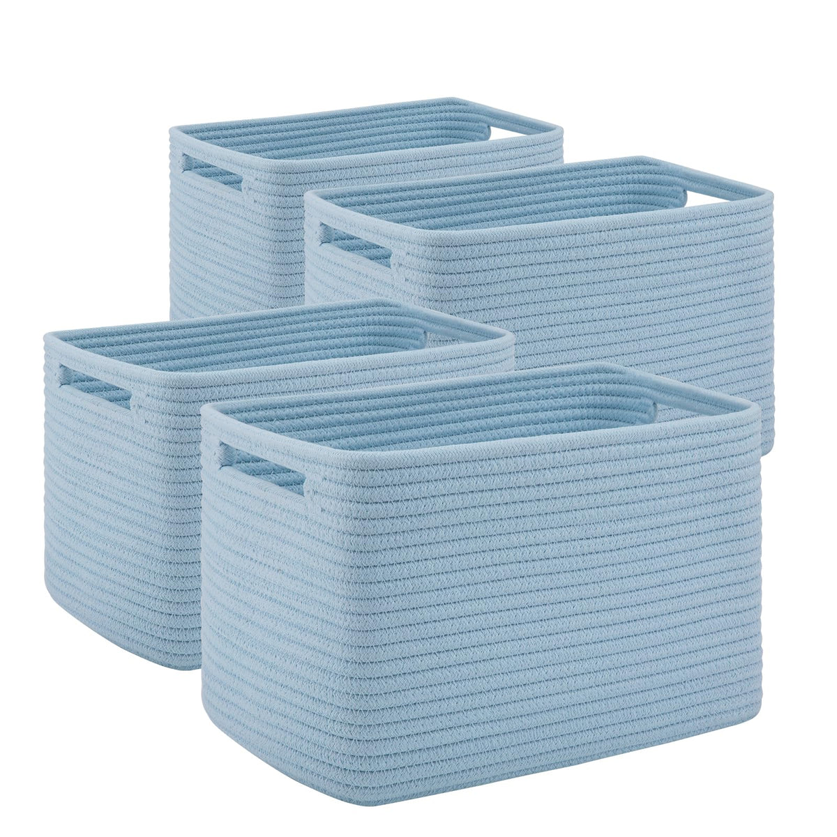 SIXDOVE four-pack storage baskets on a shelf organize items with sturdy cotton rope