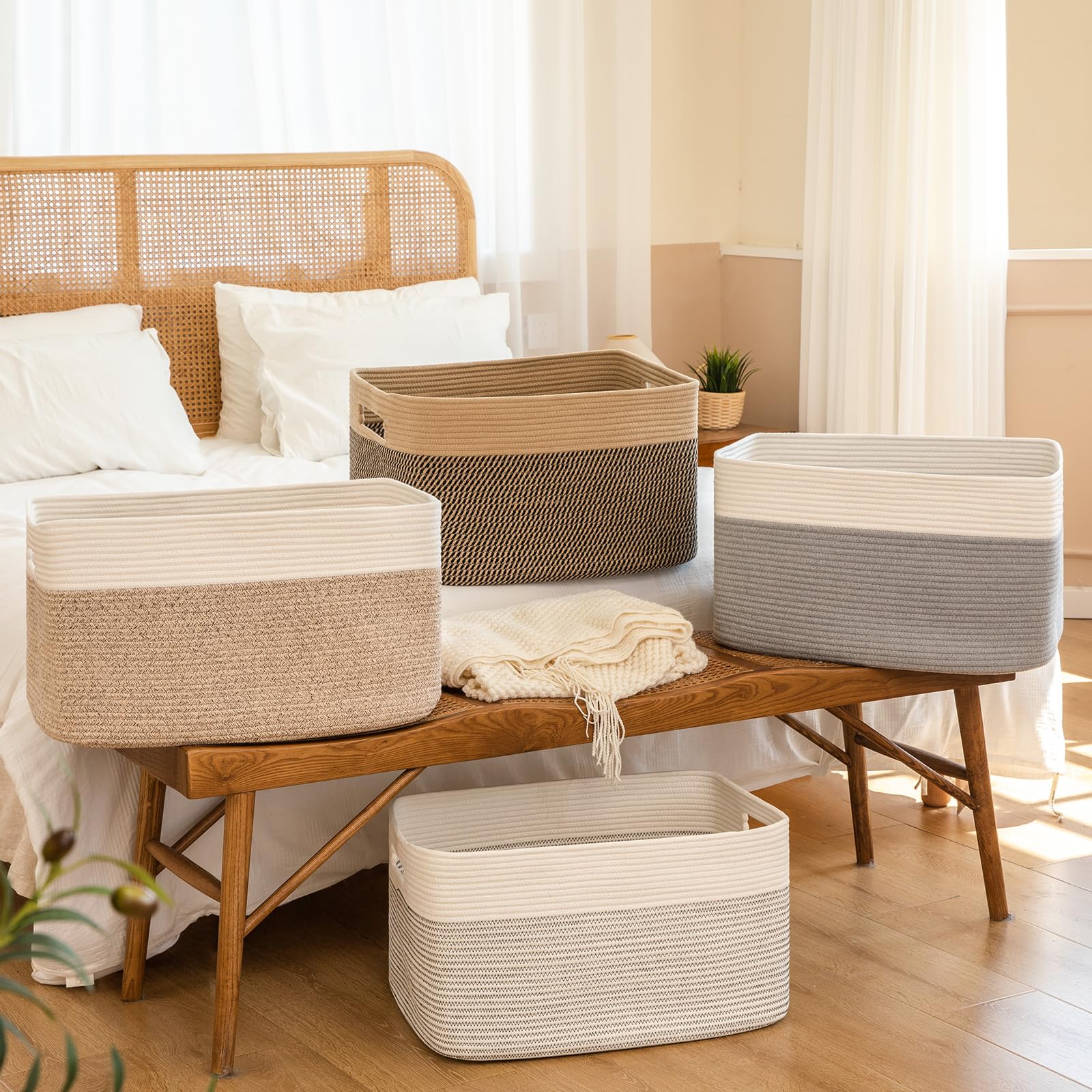 SIXDOVE storage basket collapsible for flat storage when not in use.