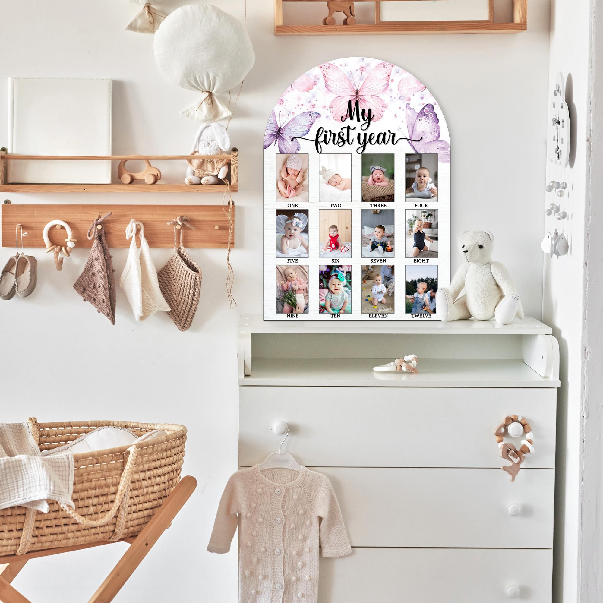 SIXEIGHT sturdy wooden frame with hanging rope fits any wall in style