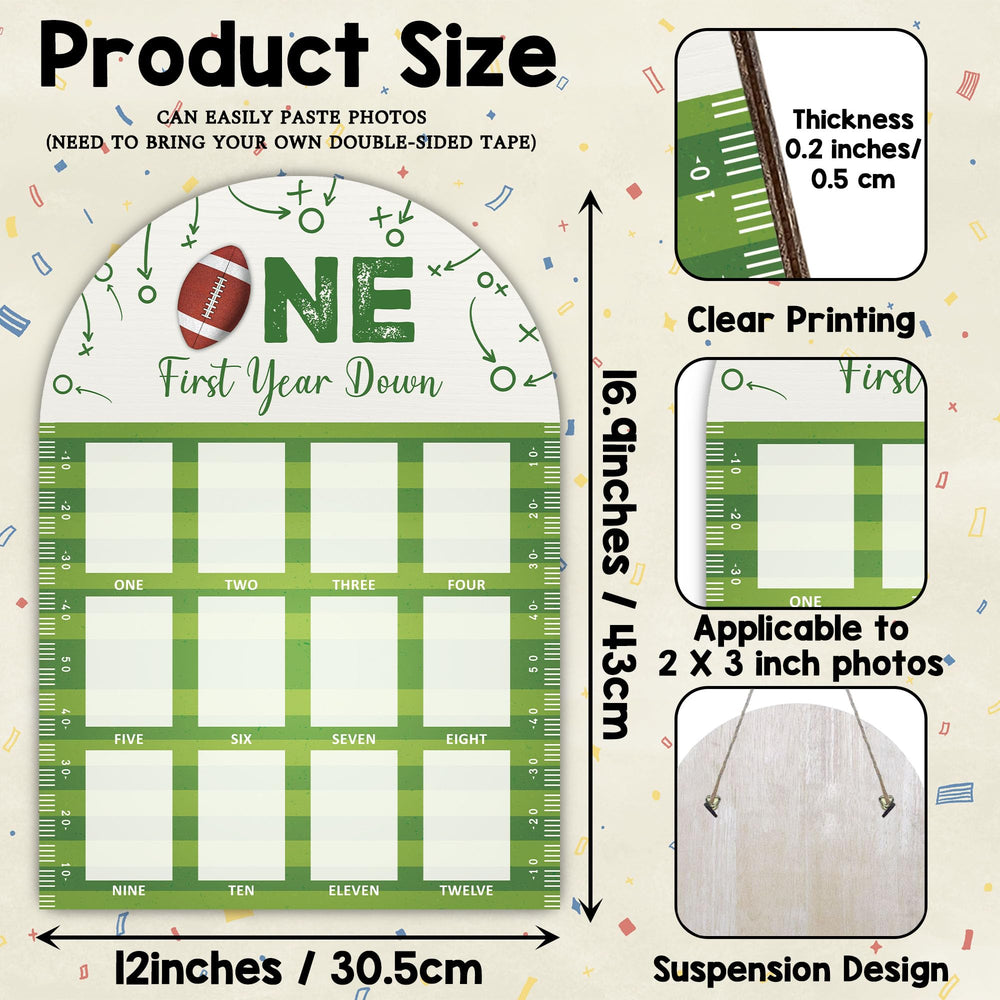 SIXEIGHT wooden monthly photo frame for wall or tabletop display.