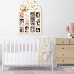 SIXEIGHT photo board back with hooks and rope for easy wall hanging