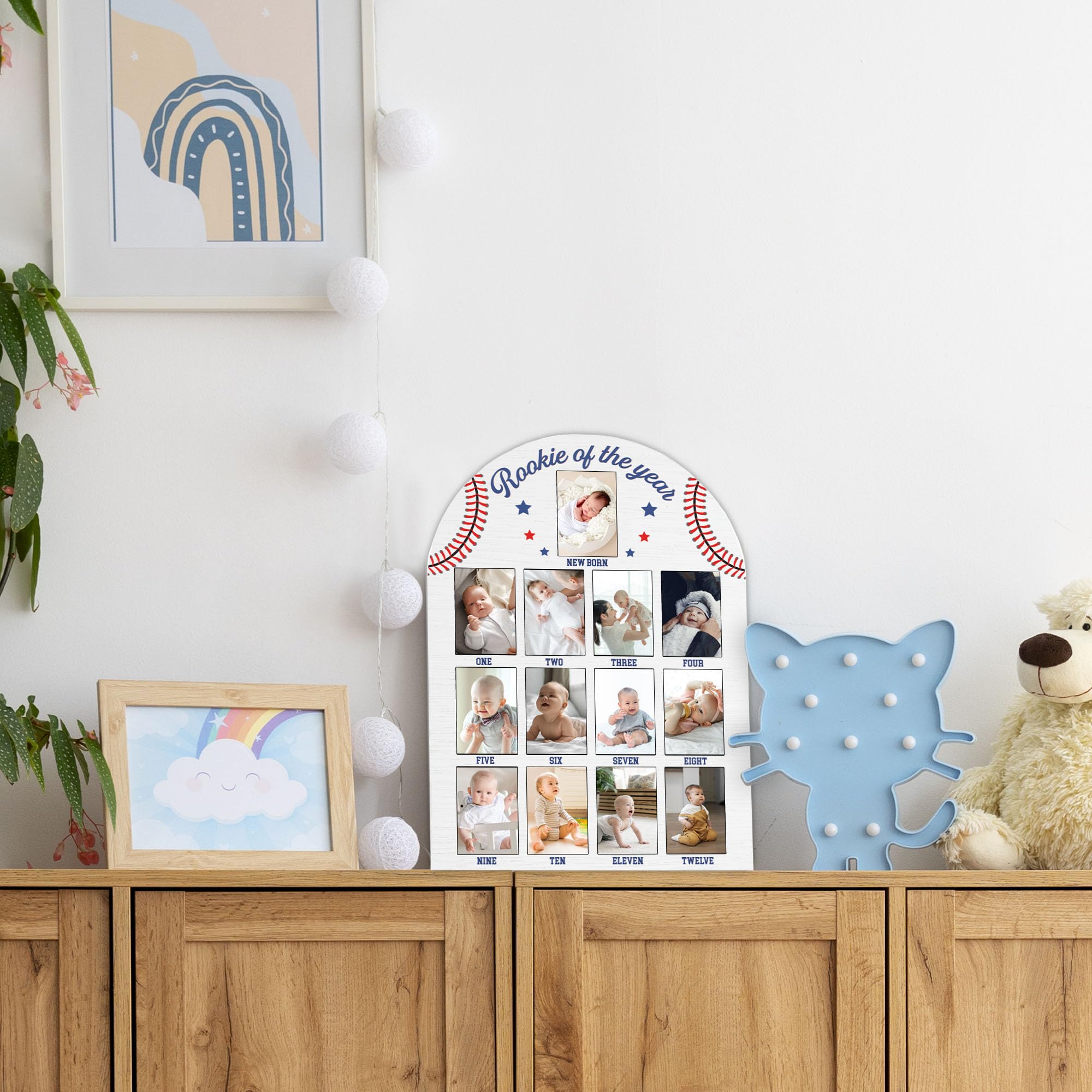 SIXEIGHT photo board features hanging hooks and back rope.