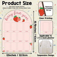 SIXEIGHT milestone board with 12 months photo spots for 2x3 inch prints