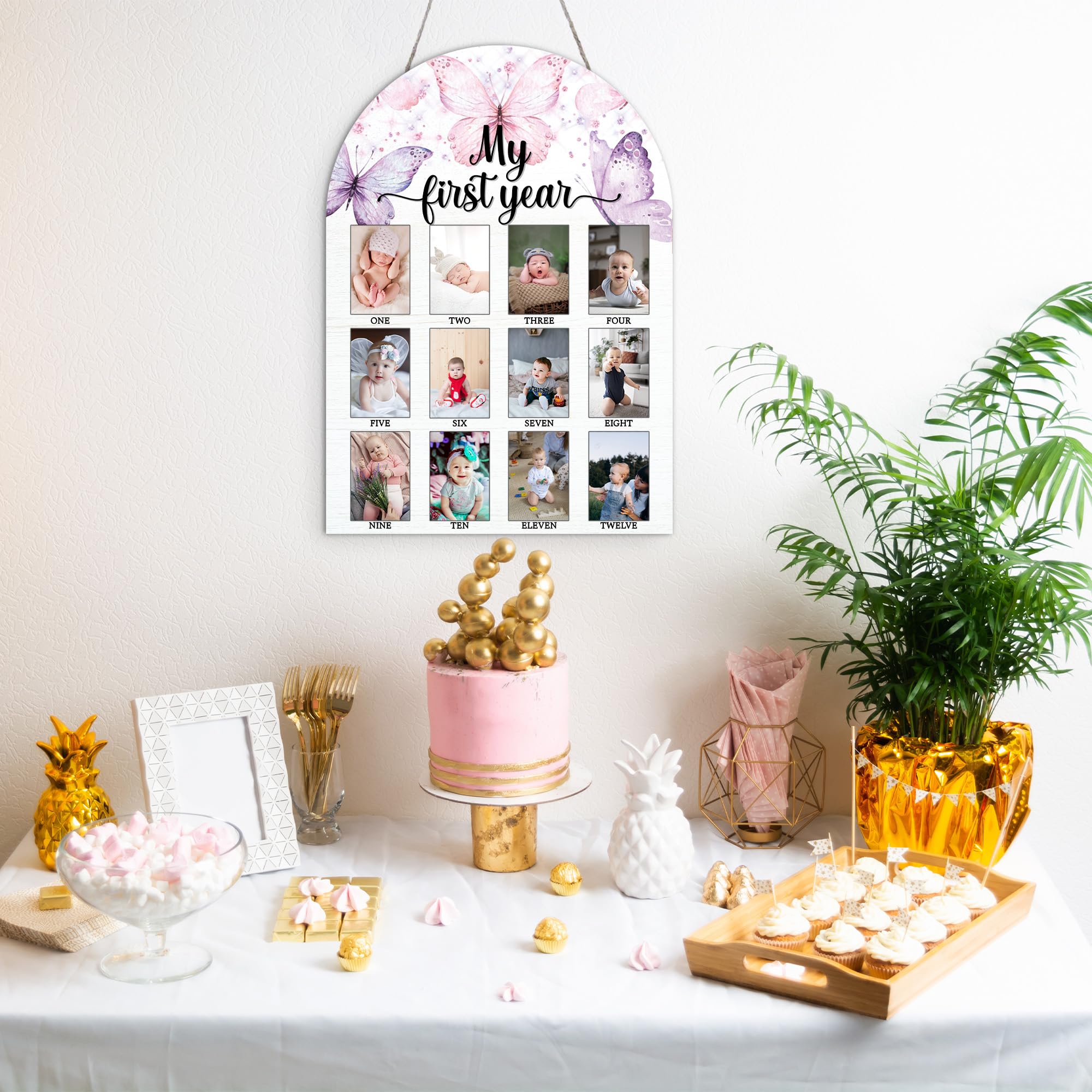 SIXEIGHT milestone board blends neutral design for nursery decor and celebrations