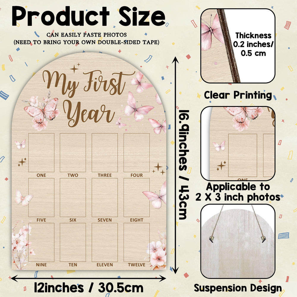 SIXEIGHT photo areas sized 2x3 inches for clear monthly portraits