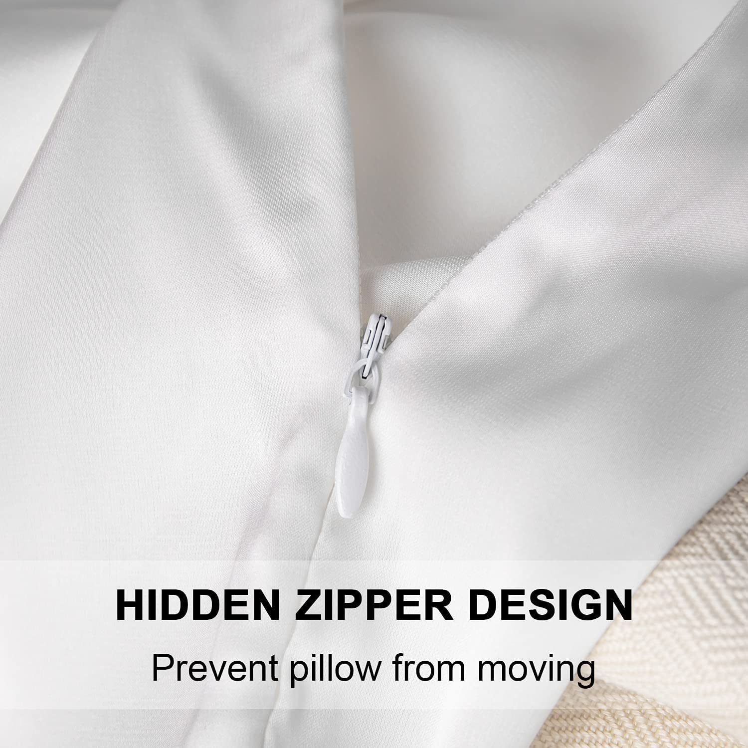 SIYUAN silk pillowcase with hidden zipper for secure pillow fit