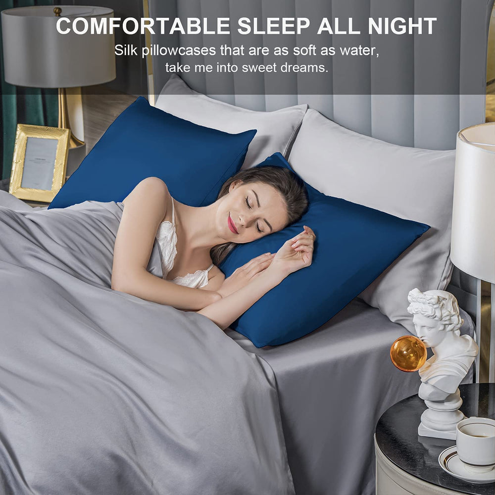 SIYUAN breathable silk pillowcase regulates temperature for a cool night.