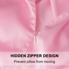 Close-up of SIYUAN mulberry silk pillowcase texture, smooth surface supports smoother hair.
