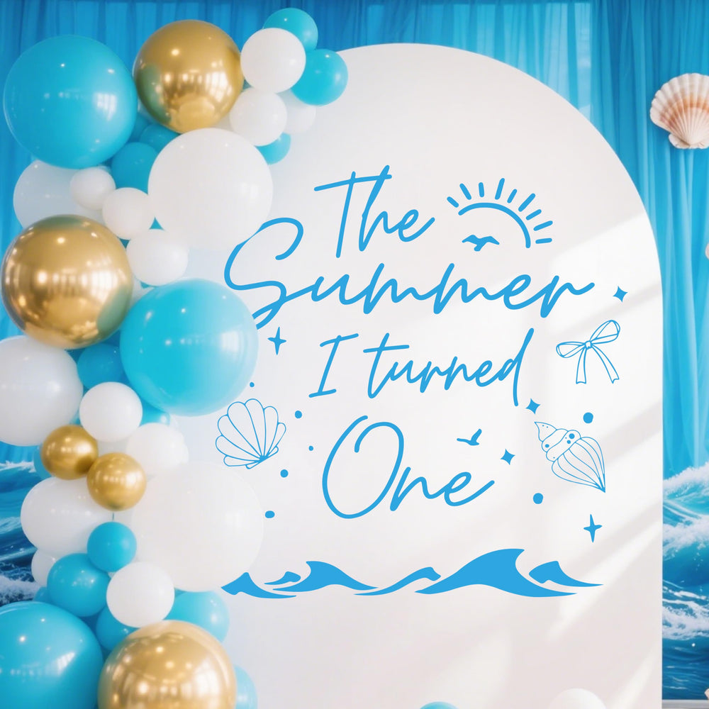 SJcysrilla Party setup with DIY decal for quick, stylish decorating.