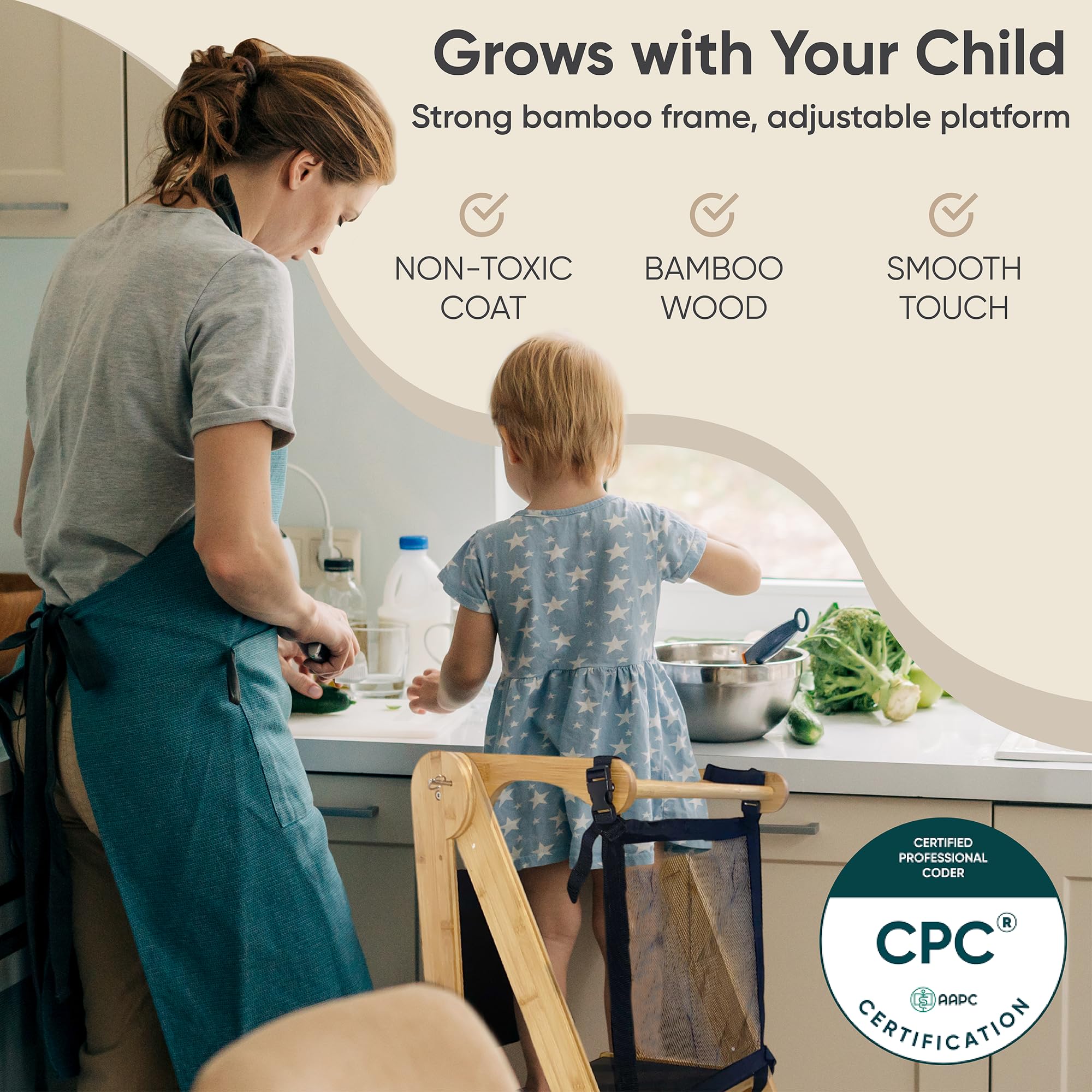 SK SMART KIDS adjustable-height tower grows with your child.