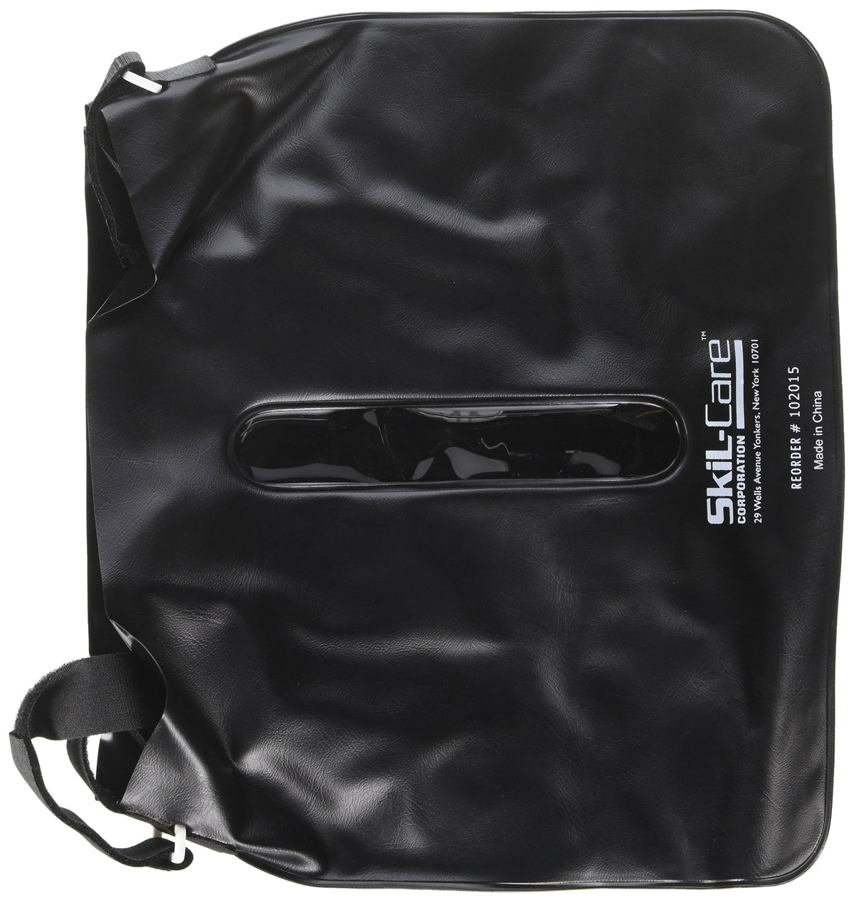 Skil-Care drainage bag holder mounted under chair for discreet privacy