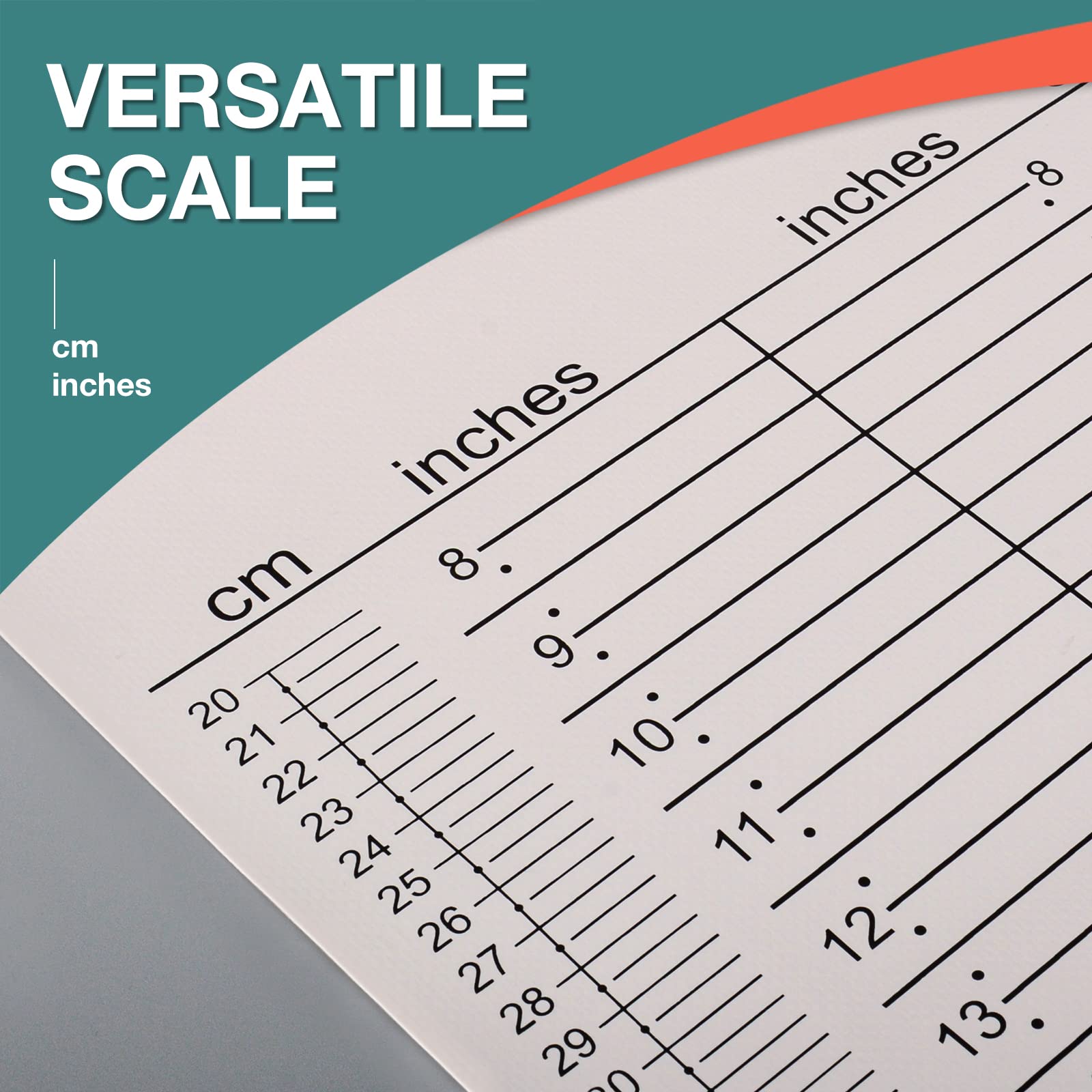Skillssist dual-scale ruler with inches and centimeters for versatile growth tracking