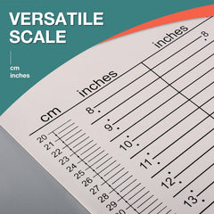 Skillssist dual-scale ruler with inches and centimeters for versatile growth tracking