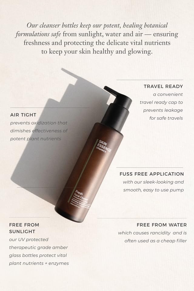 Skin Essence Organics Fresh Facial Cleanser foam close-up illustrating soothing wash