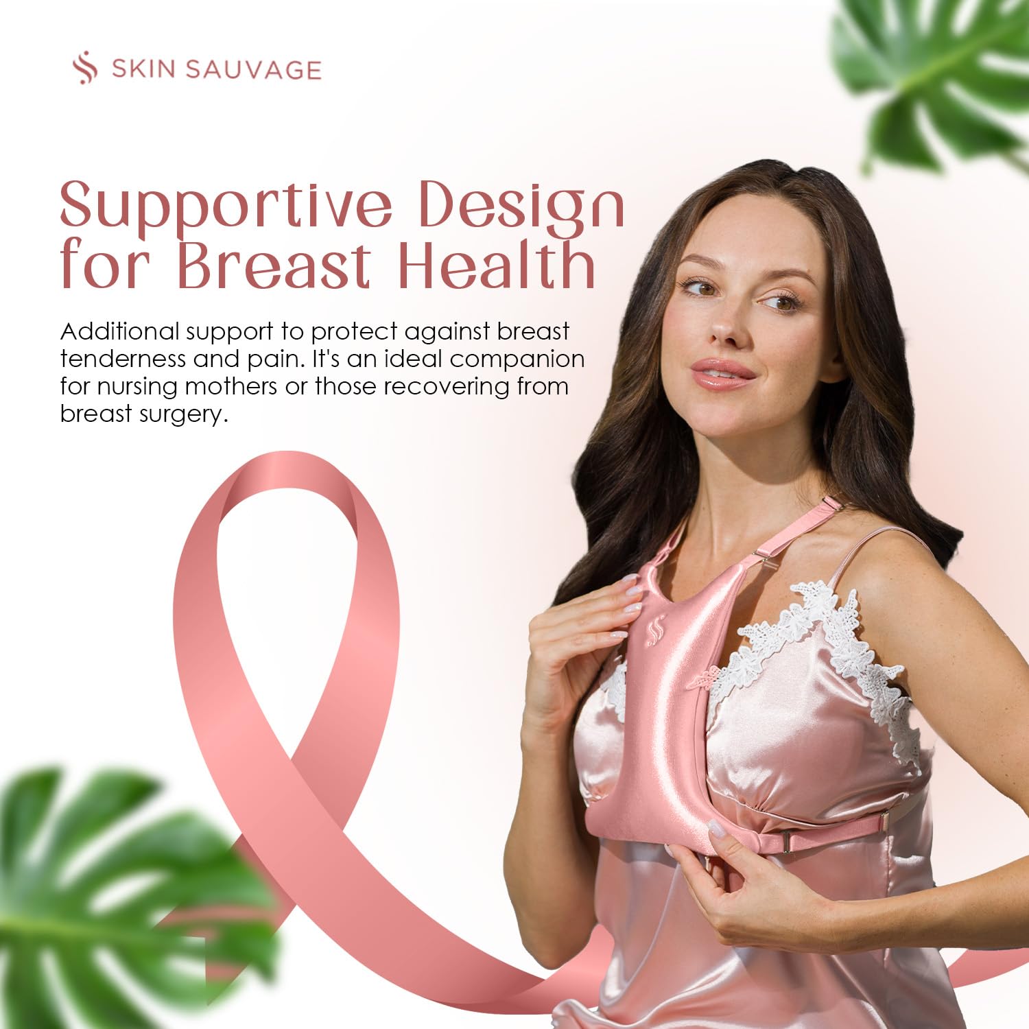 SKIN SAUVAGE wrinkle pillow adjustable shape eases sleeping position for customized chest support