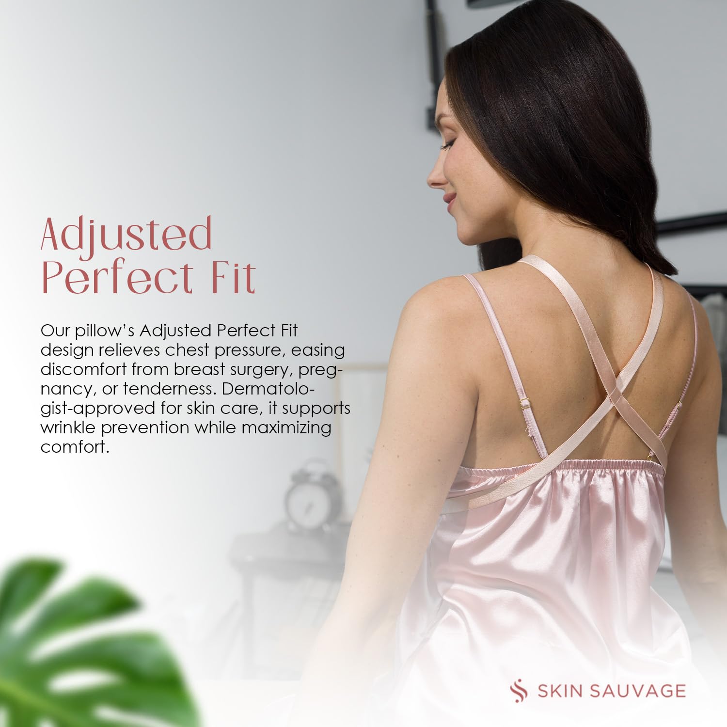 SKIN SAUVAGE wrinkle pillow nursing use provides comfortable chest support during feeding
