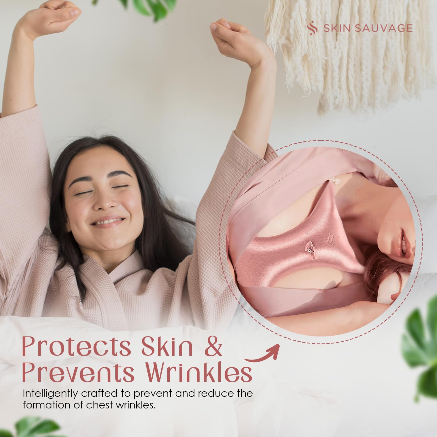SKIN SAUVAGE wrinkle pillow post-surgery support helps gentle elevation for comfort