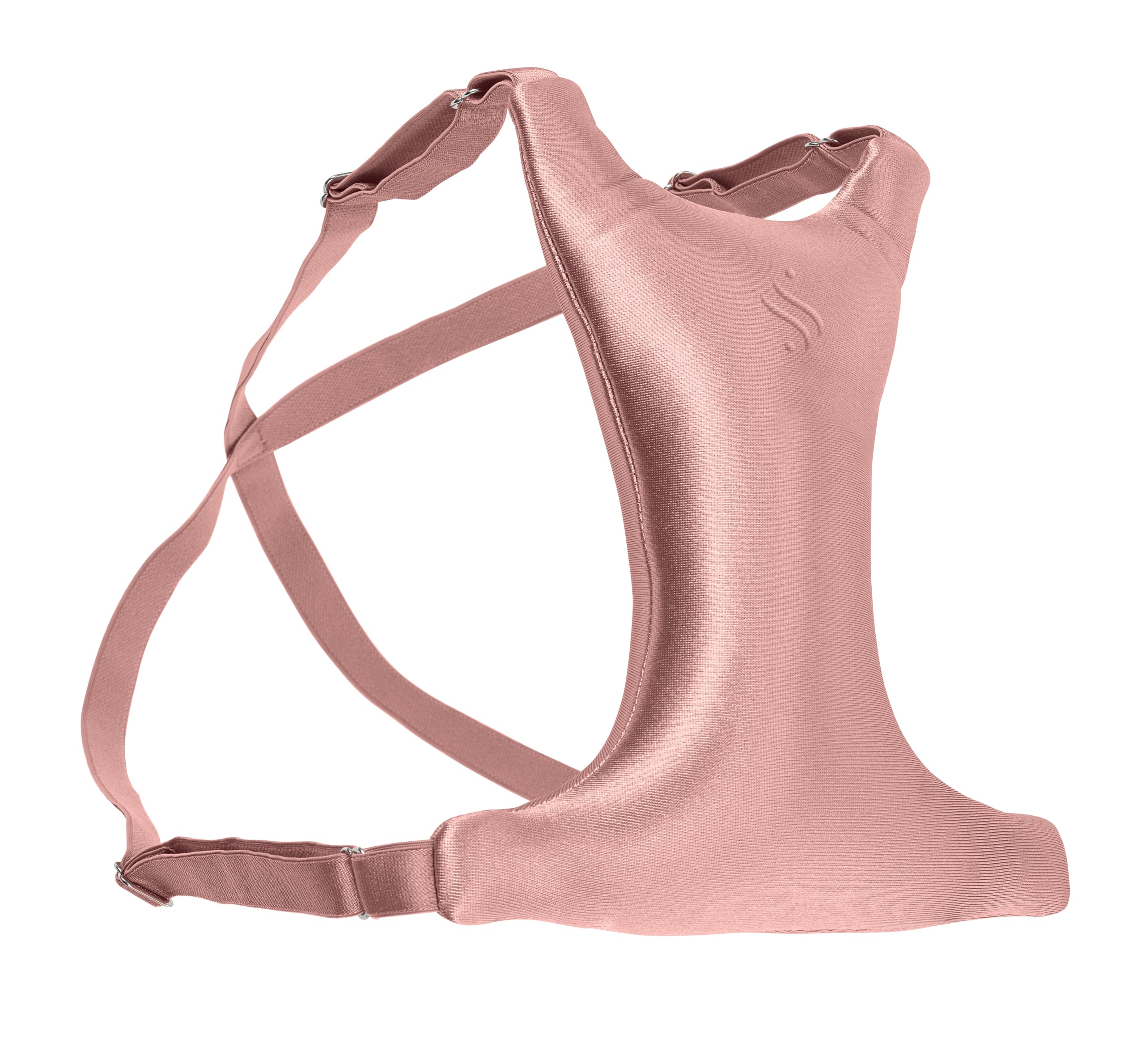 SKIN SAUVAGE wrinkle pillow soft satin cover supports chest delicately overnight to maintain a smooth look