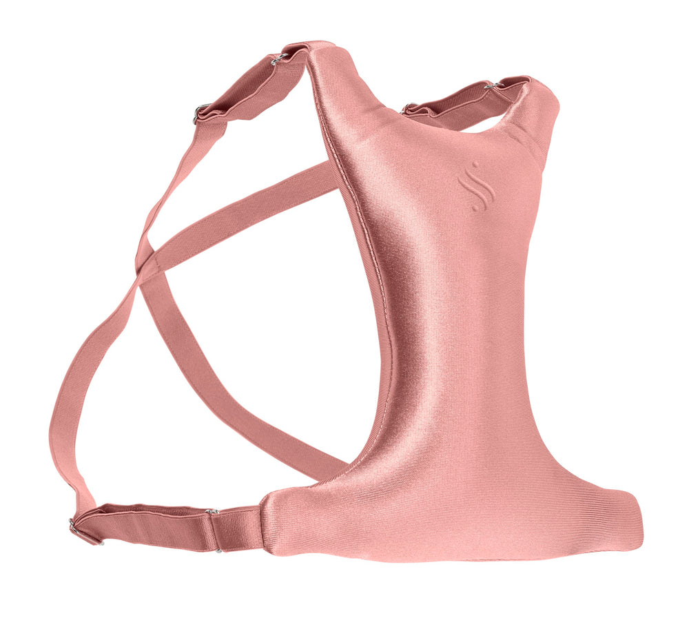 SKIN SAUVAGE wrinkle pillow soft satin cover supports chest delicately overnight to maintain a smooth look
