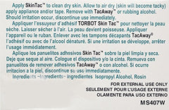 Skin-Tac Adhesive Barrier Wipes being used on skin for clean, comfortable pre-adhesive prep.