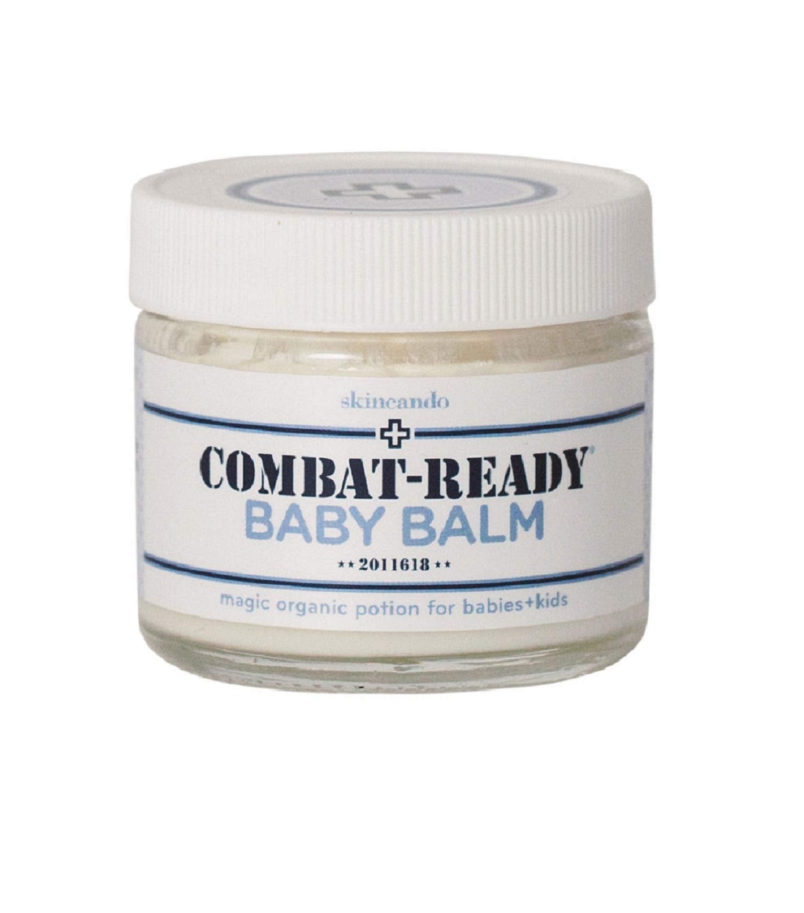 Skincando Combat Ready Skin Balm jar for babies and kids, moisturizing on contact