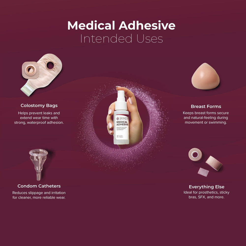 Close-up of Skinister application for easy, skin-safe durable attachment.