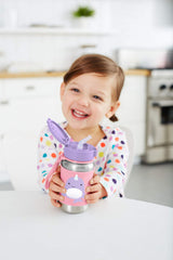Dishwasher safe, BPA-free Skip Hop bottle with no-slip sleeve for little hands.