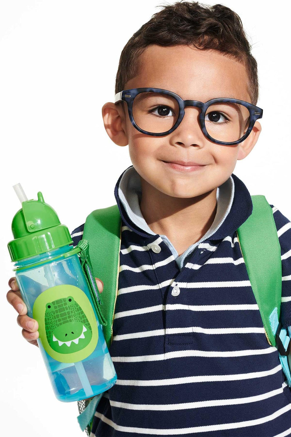 Skip Hop Zoo Pipet Crocodile adjustable carry strap enables hands-free transport