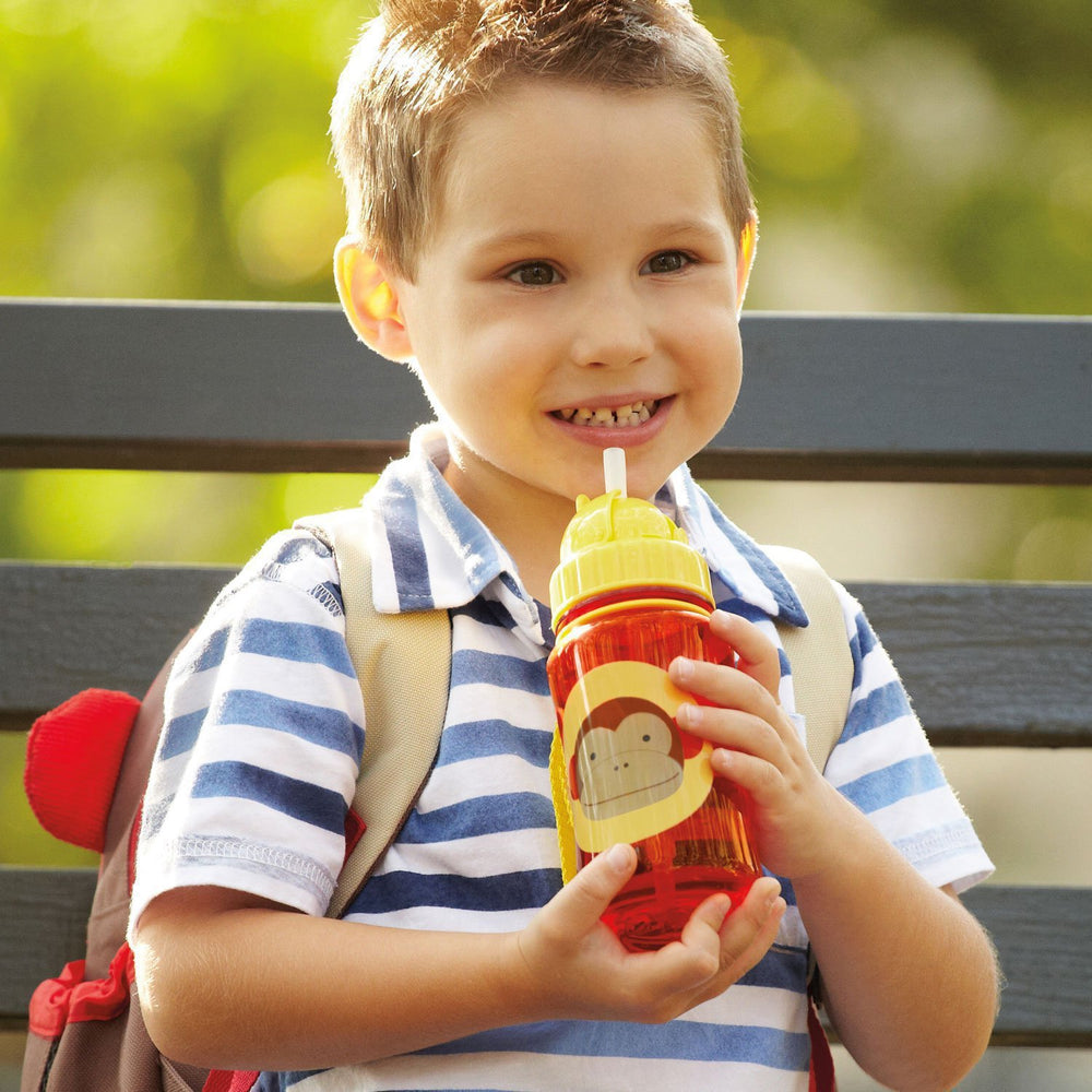 Skip Hop Zoo Monkey 12oz bottle for daily hydration.